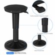 Costway Contemporary Plastic Wobble Sitting Stool in Black Finish