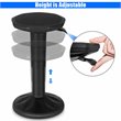 Costway Contemporary Plastic Wobble Sitting Stool in Black Finish