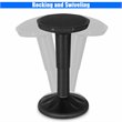 Costway Contemporary Plastic Wobble Sitting Stool in Black Finish