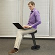 Costway Contemporary Plastic Wobble Seating Stool in Black Finish