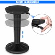 Costway Contemporary Plastic Wobble Seating Stool in Black Finish