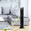 Costway 35'' Contemporary ABS Plastic Tower Fan with Remote Control in Black