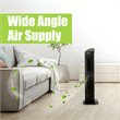 Costway 35'' Contemporary ABS Plastic Tower Fan with Remote Control in Black