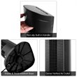 Costway 35'' Contemporary ABS Plastic Tower Fan with Remote Control in Black
