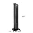 Costway 35'' Contemporary ABS Plastic Tower Fan with Remote Control in Black