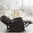 Costway Contemporary Polyurethane Recliner with Footrest in Brown