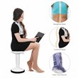 Costway Contemporary Plastic Wobble Sitting Stool in White Finish