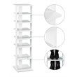 Costway 7-tier Contemporary High Quality Wood Shoes Rack in White