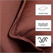 Costway Polyester and Steel Convertible Sofa Bed with Cushion in Brown