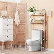 Costway 2-tier Contemporary Steel Bathroom Spacesaver in White Finish