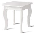 Costway Contemporary MDF and Mirror Makeup Desk Vanity Set in White