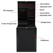 Costway Contemporary MDF Wall Mounted Folding Table in Black