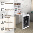 Costway Contemporary MDF Wall Mounted Folding Table in White