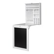Costway Contemporary MDF Wall Mounted Folding Table in White Finish
