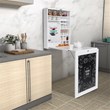 Costway Contemporary MDF Wall Mounted Folding Table in White Finish