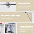 Costway Contemporary MDF Wall Mounted Folding Table in White Finish