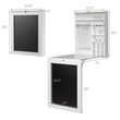 Costway Contemporary MDF Wall Mounted Folding Table in White Finish