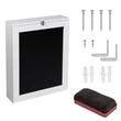 Costway Contemporary MDF Wall Mounted Folding Table in White Finish