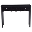 Costway 3-drawer Contemporary MDF Board Console Table in Black