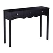 Costway 3-drawer Contemporary MDF Board Console Table in Black