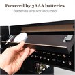 Costway MDF Board Wall/Door Mounted LED Lights Mirrored Jewelry Cabinet in Black