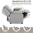 Costway Contemporary Wood PU and Sponge Kids Sofa with Storage Arms in Gray