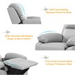 Costway Contemporary Wood PU and Sponge Kids Sofa with Storage Arms in Gray