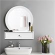 Costway Contemporary MDF Wall Mounted Vanity Mirror with 2 Drawers in White