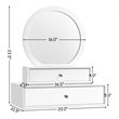 Costway Contemporary MDF Wall Mounted Vanity Mirror with 2 Drawers in White