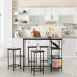 Costway Contemporary Engineered Wood Dining Table with Metal Frame in Black