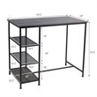 Costway Contemporary Engineered Wood Dining Table with Metal Frame in Black