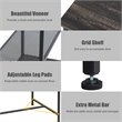 Costway Contemporary Engineered Wood Dining Table with Metal Frame in Black