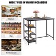 Costway Contemporary Engineered Wood Dining Table with Metal Frame in Black