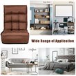 Costway Sponge 4-Position Floor Chair with Adjustable Backrest in Coffee