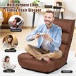 Costway Sponge 4-Position Floor Chair with Adjustable Backrest in Coffee
