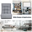 Costway Sponge 4-Position Floor Chair with Adjustable Backrest in Gray