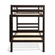 Costway Contemporary Pine and Plywood Twin Over Twin Wood Bunk Beds in Espresso