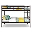Costway Contemporary Pine and Plywood Twin Over Twin Wood Bunk Beds in Espresso