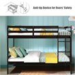 Costway Contemporary Pine and Plywood Twin Over Twin Wood Bunk Beds in Espresso