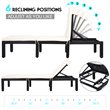 Costway Contemporary PE Rattan and Steel Patio Lounge Chaise in White