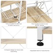 Costway 4-Tier MDF Vintage Kitchen Baker's Rack with Basket & 5 Hooks in Natural