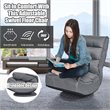 Costway Contemporary Fabric 5-Position 360 Degree Swivel Gaming Chair in Gray