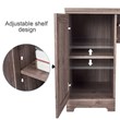 Costway L-Shaped MDF Corner Computer Desk with Drawers in Brown