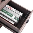 Costway L-Shaped MDF Corner Computer Desk with Drawers in Brown