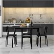 Costway 5-piece Contemporary Steel and MDF Dining Set in Black