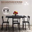 Costway 5-piece Contemporary Steel and MDF Dining Set in Black