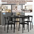 Costway 5-piece Contemporary Steel and MDF Dining Set in Black