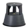 Costway Contemporary PP Rolling Step Stool with Non-Slip Platform in Gray