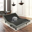 Costway Polyester Adjustable Massage Queen Bed Base in Black and Gray