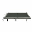 Costway Polyester Adjustable Massage Queen Bed Base in Black and Gray